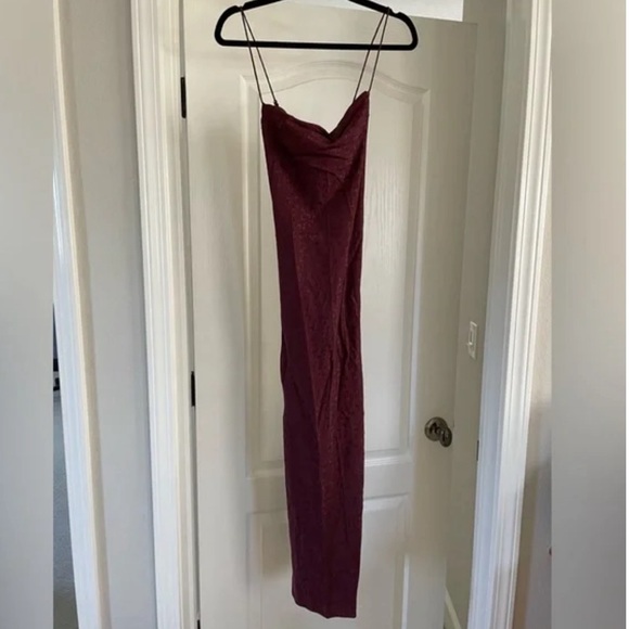 Banana Republic Strappy Slip Midi Dress - Size XS - Deep Cherry - NWT! - Picture 2 of 6